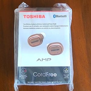 Toshiba True Wireless earbuds with voice control and power bank